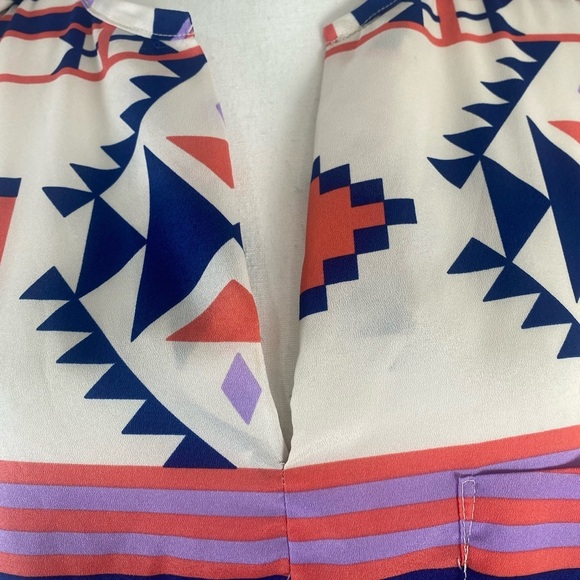 Collective Concepts Aztec Boho Blouse Sleeveless Small - Picture 4 of 10